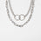 VenusFox Gothic Double Layered Thick Chunky Chain Choker Necklace Jewelry for Women Punk Hip Hop Double Circle Charm Necklace