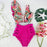 VenusFox Two-Pieces Women Floral 2020 Push-Up Padded Bra Ruffles Bandage Bikini Set Swimsuit Swimwear Bathing Suit Beachwear Biquini