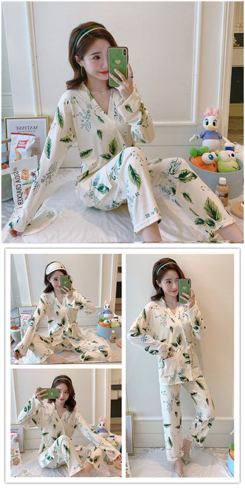 VenusFox Plus Size Pregnant Women's Pajamas Set For Pregnancy Spring Autumn Confinement Clothes For Postpartum Breastfeeding Nursing