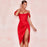 VenusFox Karlofea Sexy Wedding Party Dresses For Women Elegant Off Shoulder Slit Corset Satin Midi Dress Birthday Red Robe Outfits Cloth