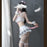 VenusFox Cute Girls kawaii underwear set Schoolgirl uniform Sexy Erotic Lingerie Women Summer Top and Skirt Suit Lace Cat Costumes