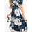 VenusFox Women's Summer Bohemian Floral Loose Empire Fashion Dress Casual Sundress Long Elegant Ruffle High Waist Women Aesthetic Dresses