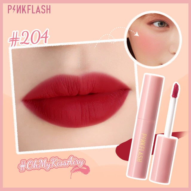 VenusFox PINKFLASH Liquid Blush Kiss Air Feeling Makeup Face Blusher Double Use Matte Lipstick Lipgloss Waterproof Make Up Cosmetic