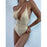VenusFox Women's Irregular Double Strap Bikini Sexy Lace-up Swimsuit Summer One-Piece Swimsuit Beachwear