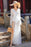VenusFox Women Beach Dress A-Line/Princess Tulle V-neck Lace Long Sleeve Side Split Maxi Swimwear Cover Up - White