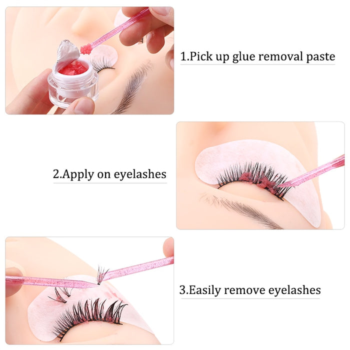 VenusFox Reusable Crystal Eyelash Stick Double End Effect Separate Eyelashes Glue Removing Grafting Lashes Eyelash Extension Tool Makeup