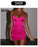 VenusFox Spaghetti straps Pink dress Woman Sequined Backless Sexy Dress Off Shoulder Mini Dress Christmas Party Club V neck Dresses