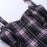 VenusFox Goth Apparel Black Plaid Dress Y2K Academia Bandage A Line Dress Harajuku Streetwear High Waist Sexy Backless Mini Dress
