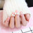 24pcs/set Cream nude pink color 3D fake nails with Sided adhesive Middle-long full nail tips