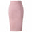 VenusFox Suede Basic Bodycon Multi Color Pencil Midi Skirt