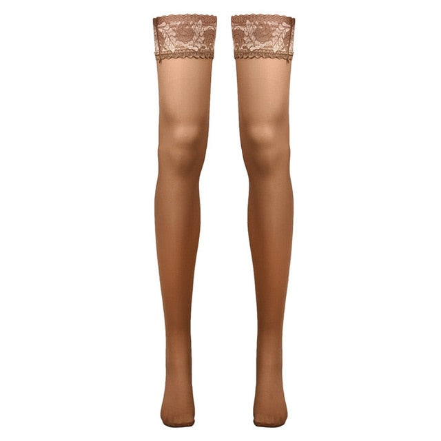 VenusFox Nylon Lace Over knee Sexy Thigh High Stocking Plus Size