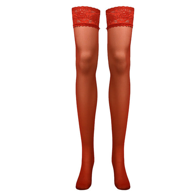 VenusFox Nylon Lace Over knee Sexy Thigh High Stocking Plus Size