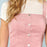VenusFox Pink Slim Button Up Strap Short Preppy Dress