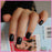 DIY Nail Salon  Classic Black 24 Pcs Short False Nails Full Tips