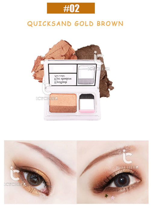 Lazy Eyeshadow Stamp Holiday Edition Eye Shadow Double Color Shimmer Palette