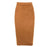 VenusFox Suede Leather Two-way Zipper High Waist Midi Skirt