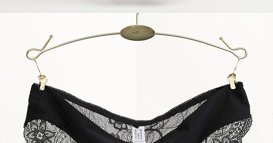 VenusFox Women's sexy seamless cotton lace panties Plus Size