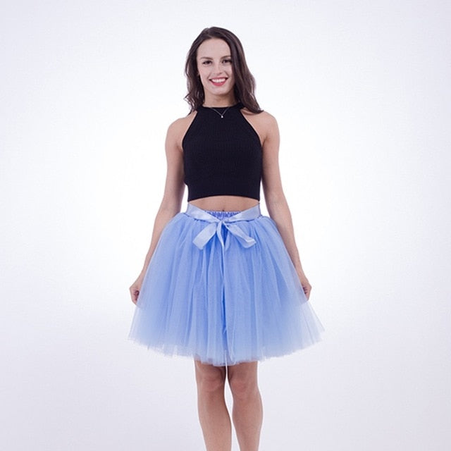 VenusFox Fashion 7 Layers Ball Gown Party Midi Skirt
