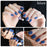 finished Gray matte false nails 24pcs Square head Matte Fake Nails