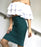 VenusFox Vintage Suede Knee-Length Pencil Skirts Plus Size