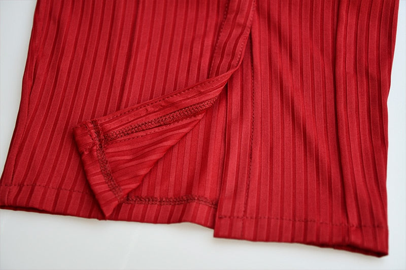 VenusFox Spaghetti Strap Split Sexy Long Dress