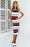 VenusFox Stripe Knee Length Bodycon Dress