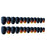 24pcs/Set Matte False Nails Dark Black Pre-design Short Round Head Full Cover