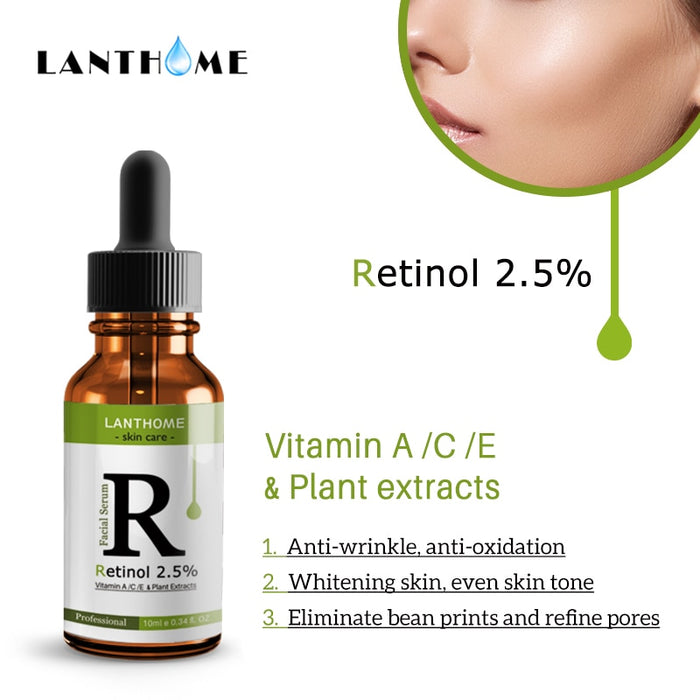 Retinol 2.5% Vitamin C / A Facial  Anti Wrinkle Serum Remove Dark Spots Collagen Serum