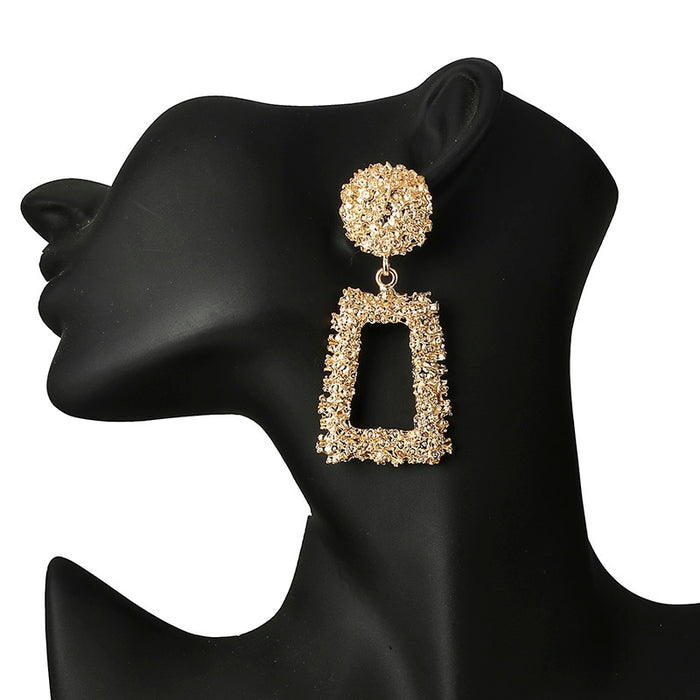 Vintage gold color Geometric Earrings