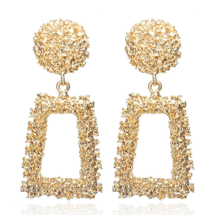 Vintage gold color Geometric Earrings