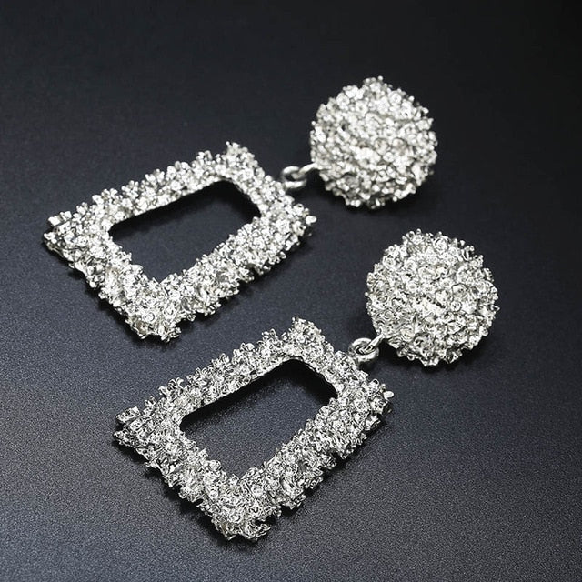 Vintage gold color Geometric Earrings