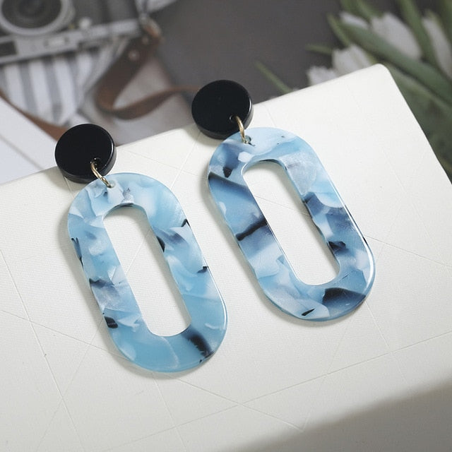 Vintage gold color Geometric Earrings