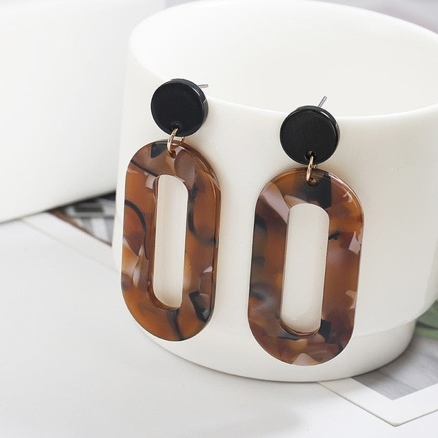 Vintage gold color Geometric Earrings