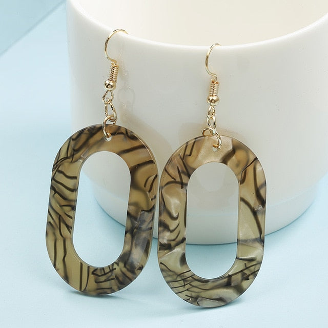 Vintage gold color Geometric Earrings
