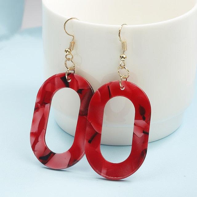 Vintage gold color Geometric Earrings