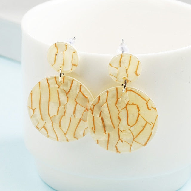 Vintage gold color Geometric Earrings