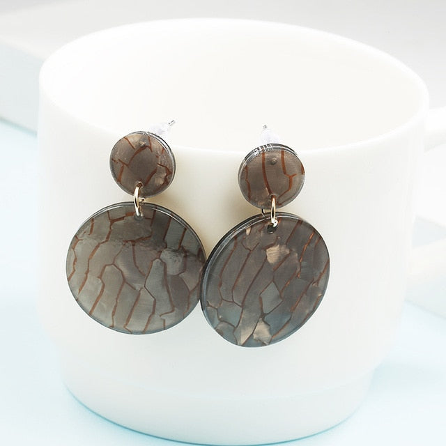 Vintage gold color Geometric Earrings