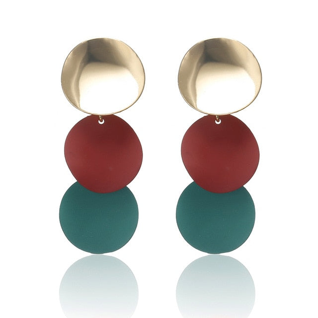 Vintage gold color Geometric Earrings