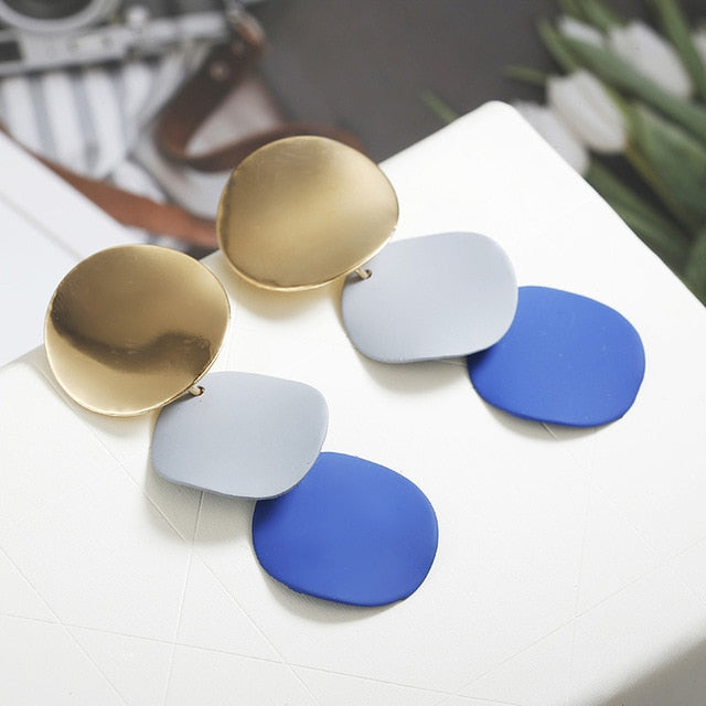 Vintage gold color Geometric Earrings