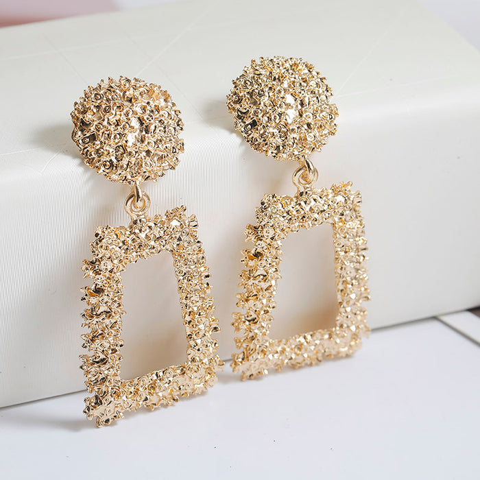 Vintage gold color Geometric Earrings