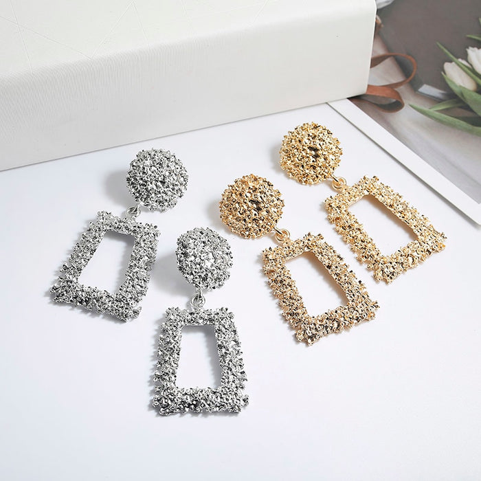 Vintage gold color Geometric Earrings