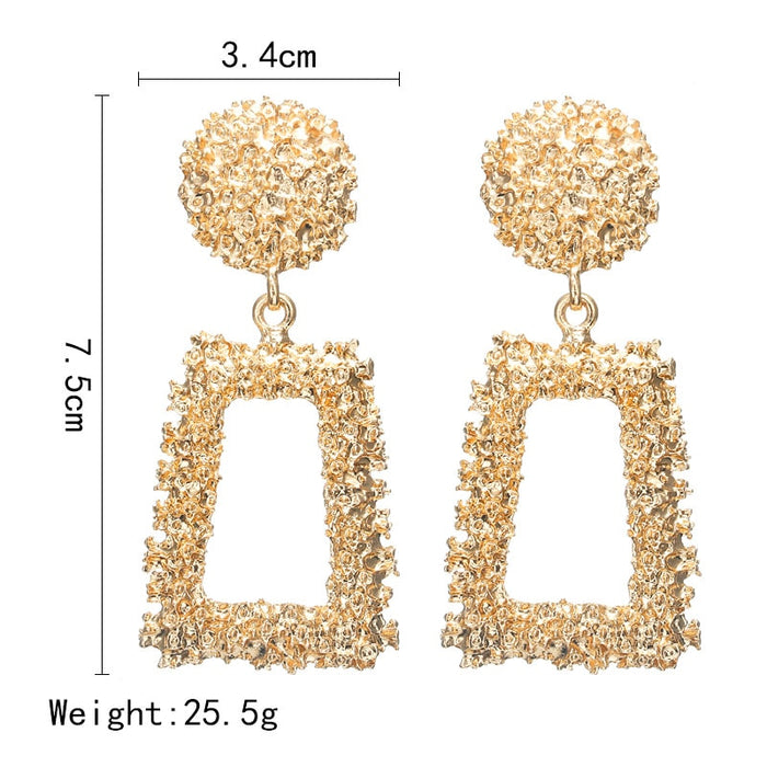 Vintage gold color Geometric Earrings