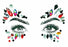 1PC DIY  Body Art Crystal Glitter Festival Party Eye Tattoo Stickers