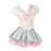 Y2k Sweet Style Skirt Set Bow Tie Peter Pan Collar Top High-Waist Puffy Skirt 2 Piece Set Summer Preppy JK Sailor Uniform Outfit