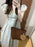 VenusFox French Retro Fairy Style Small Flying Sleeves Summer New Korean Temperament Lace Bow Blue Forest Style Dress Women