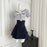 Summer Women Shoujo Korean Preppy Outfits 2 Piece School Uniform Set Striped Crop Sailor Collar Shirt + High Waist Pleated Skirt