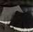 Ruffles Black Mini Skirt Women Korean Patchwork Pleated Skirts Japanese Kawaii High Waist All Match A Line Skirt New