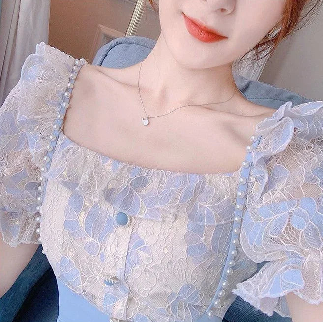2 Pieces Sets for Women Short Sleeve Skirt Slit Kawaii Clothing Trend 2024 Formal Occasion Luxury Designer Event Woman Outfit