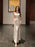 VenusFox Women's Vintage Pink & White Lace Patchwork Strapless Maxi Dress