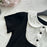 Summer Women Korean Mori Girl 2000s Aesthetic Cute Core Outfits 2 Piece Set Short Sleeve Peter Pan Collar Crop Top + Midi Skirt